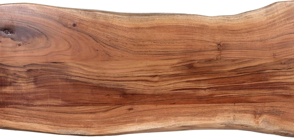Alaterre Furniture Live Edge Wood Bench with Hairpin Metal Legs - Industrial ...