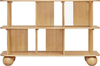 Babyletto Crosby Assembled Open Bookcase Kids Book Case w/Wide 6-Cube Montessori Wooden Book Shelves for Bedroom/Playroom/Living Room/Office - Modern Wood Bookshelf - Honey