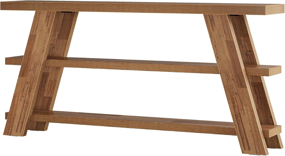 Tribesigns 70.9" Extra Long Console Table with Storage, 3-Tier Narrow Wo...