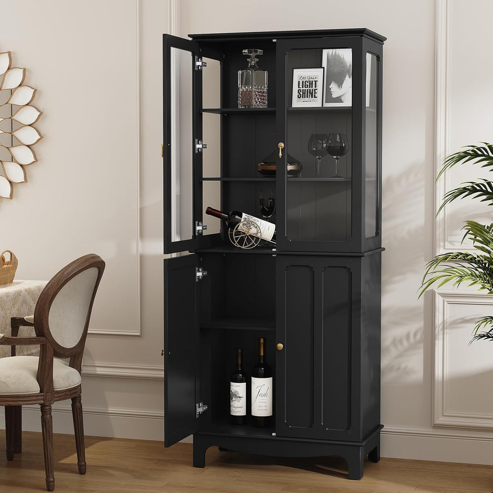 ARTPOWER 72" Freestanding Kitchen Pantry Storage Sideboard, Classical Ta...