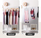 ZEDODIER 3 Pack Tank Top Hanger Space Saving, Bra Hangers for Closet Organizer, Hanging Bra Organizer Tank Tops Holder with 24 Hooks, Metal Closet Organizers and Storage Small Space Solutions, Black