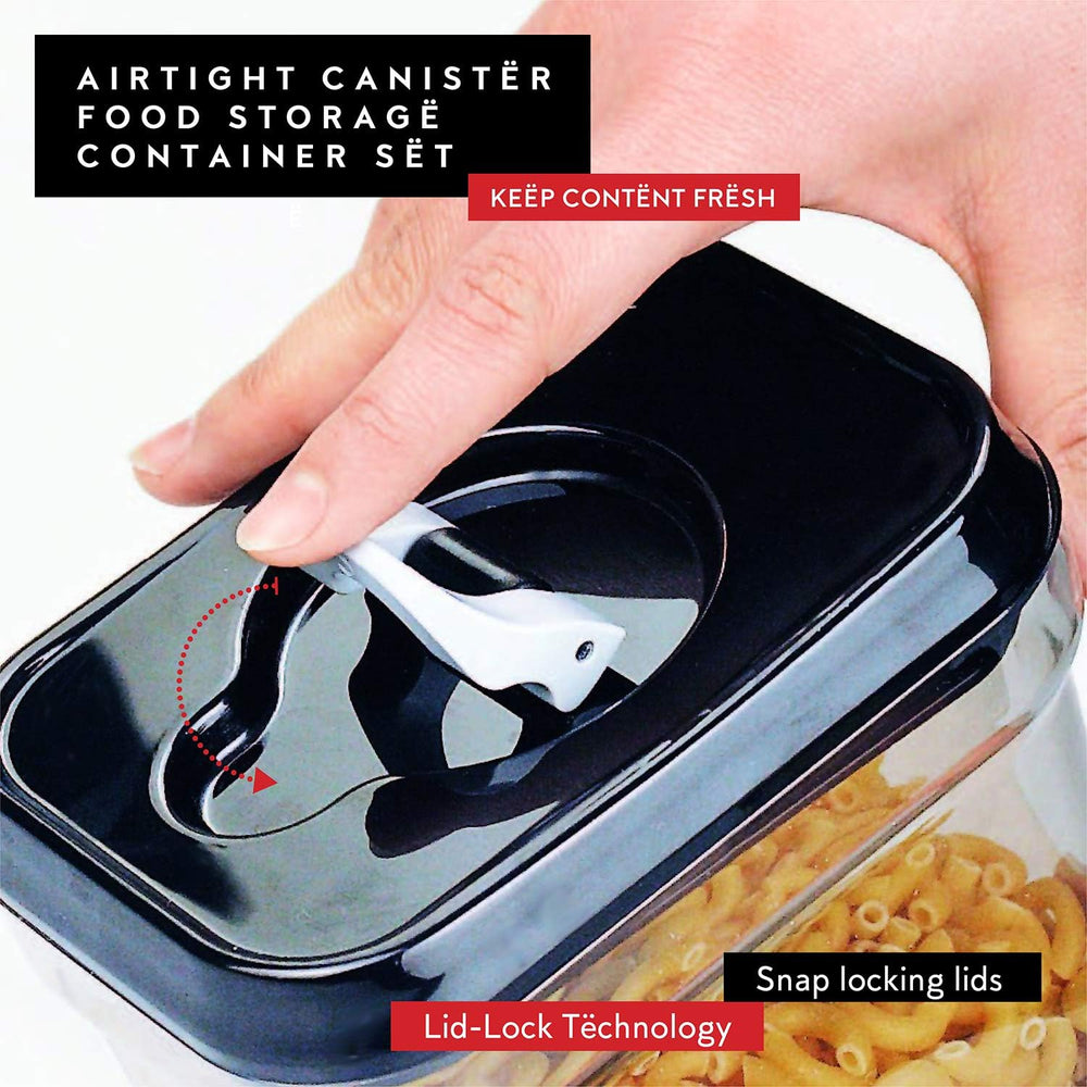 DWËLLZA KITCHEN Airtight Food Storage Containers with Lids – 4 Piece Set Air ...