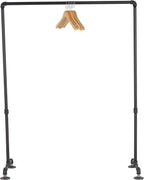 William Roberts Vintage Industrial Heavy Duty Hanging Rod Garment Rolling Closet Organizer Rack (48 in., Flange Feet)
