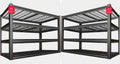 62" Wide Heavy Duty Garage Shelving Units, 27" D 4-Tier Deep Storage Shelves,Black Metal Garage Shelves,Steel Shelf,Large Storage Rack,Industrial Shelving for Shop, 62" W x 27" D x 62" H