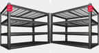 62" Wide Heavy Duty Garage Shelving Units, 27" D 4-Tier Deep Storage Shelves,Black Metal Garage Shelves,Steel Shelf,Large Storage Rack,Industrial Shelving for Shop, 62" W x 27" D x 62" H