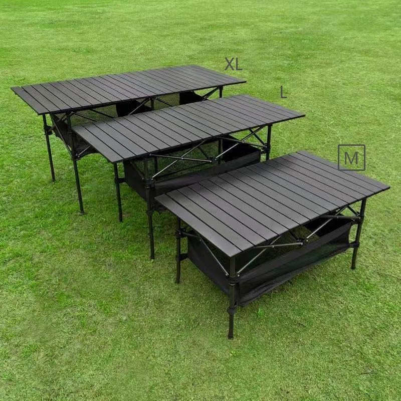 WUROMISE Lightweight Aluminum Folding Camping Table (37.13” x 21.57” x 19.69”...