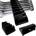 12 PC Magnetic Tool Organizer for Wrenches - Wrench Holders Organizers Set with Secure Rack Design - Toolbox Organization System for Workshop & Garage Use (Black)
