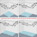 Stretchable 304 Stainless L Shaped Bathroom Bathtub Corner Shower Curtain Rod Rack (24"-69" x 24"-85", Maximum size 113''), Drill Free Install, for Bathroom, Clothing Store, Private Space