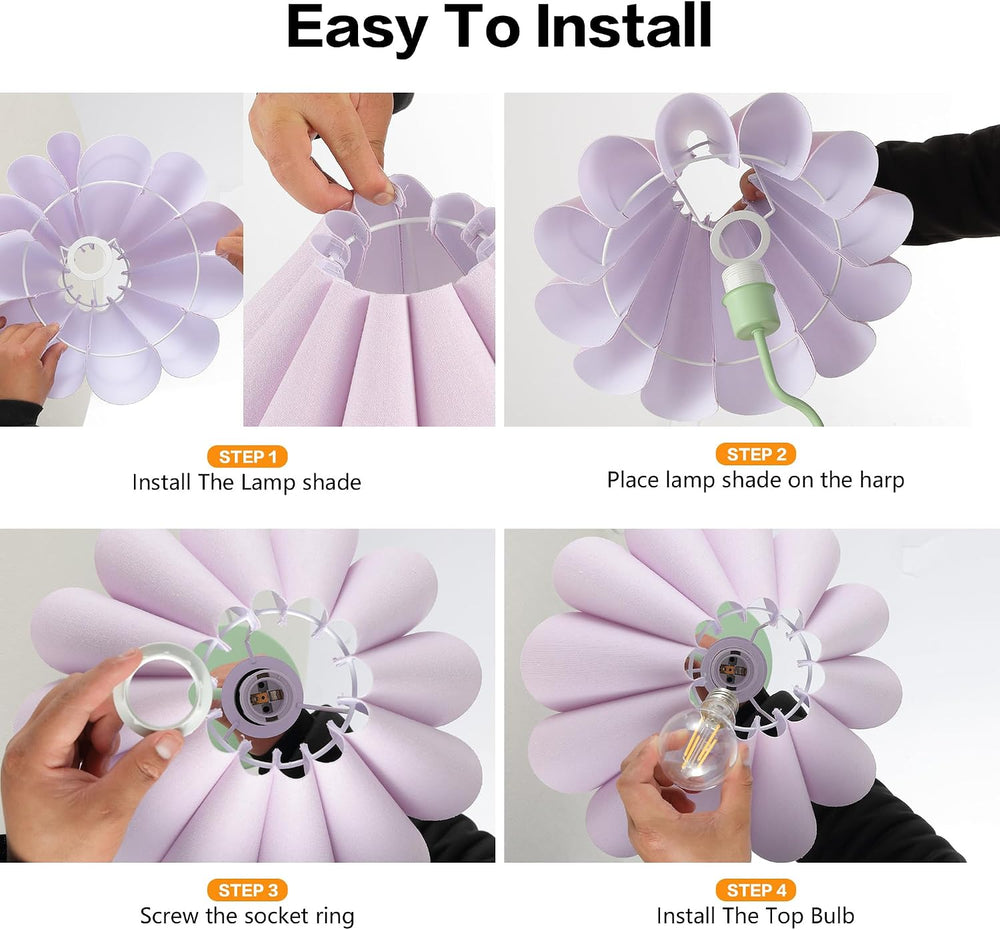 EOEYYOYB Pleated Table Lamp, Table Lamp for Bedroom, Bedside Lamps for Nights...