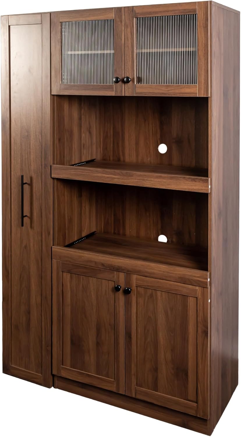 Jmyab 70.87" Kitchen Pantry Cabinet, Kitchen Pantry Cabinet with Storage...