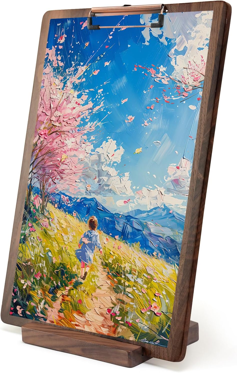 Walnut Wood Clipboard, Drawing Clip Board & Lap Easel, 16.5 x 11.8 inch, ...