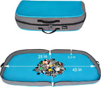 Toy Storage Organizer & Play Mat for Building Bricks & Blocks - Toy Storage Bags Play Mat with Zipper - Easy to Keep The Kids Rooms Neat & Tidy - 45 Inches Large Size - Blue