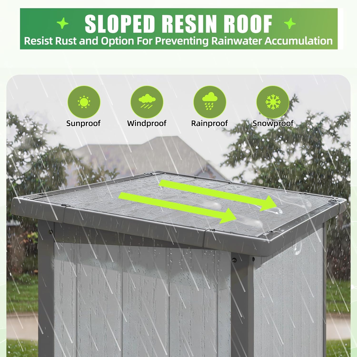 U-MAX Resin Outdoor Storage Cabinet Waterproof with Adjustable Shelves, Vertical Tall Plastic Storage Shed with Reinforced Floor, All Weather Sheds & Outdoor Storage Clearance with Base for Outside