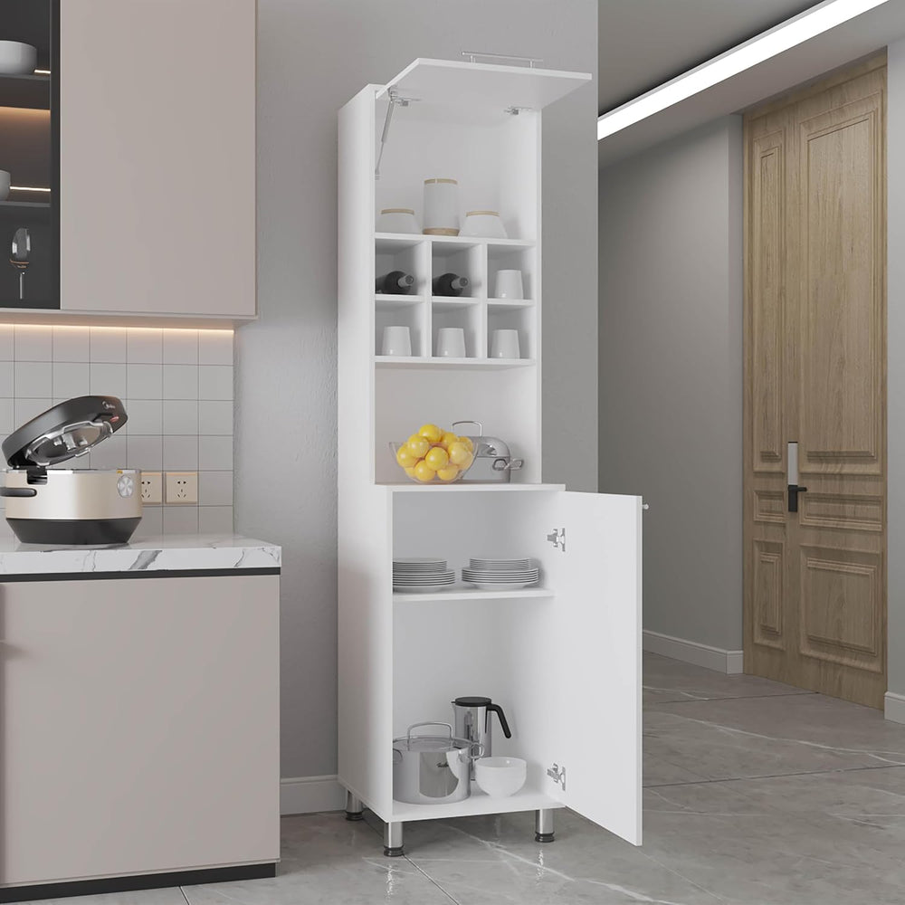 19.7" D*19.6" W*80.3" H Storage Cabinet with 6 Spice Cubbies, ...