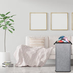 SNIGJAT Extra Large Laundry Hamper, 100 L Tall Laundry Basket with Sturdy Handles, Dirty Clothes Basket for Bedroom, Large Hamper, Sturdy Storage Organizer for Clothes Toys Grey