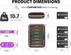 Weekly Pill Organizer 3X a Day, 7 Day Pill Box 3 Times, Portable for Travel Pill Case for Pills/Vitamin/Fish Oil/Medication/Supplements (3x7 Black+Rainbow)