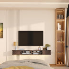 FurniNova Floating TV Stand,78'' Wall Mounted TV Console,Floating TV Shelf,Wall TV Cabinet,Floating Entertainment Shelf,Walnut