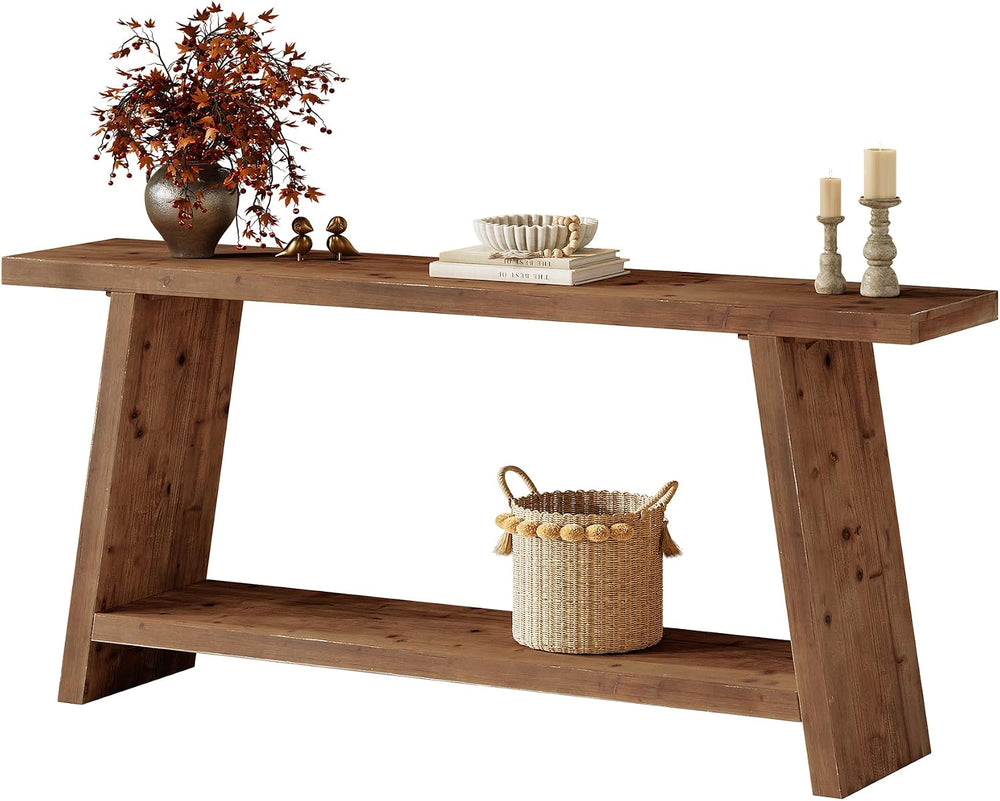 70.9'' Solid Wood Console Table, Narrow Long Sofa Table Behind Couch ...