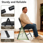 Folding Table and Chairs Set for 4, 5 Piece Card Table Set with 36" Square Foldable Table & 4 Padded Folding Chairs, Portable Indoor Outdoor Dining Table Set for Picnic, Camping, RV, Game Night, Patio