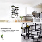 Geometric Wall Mounted Wine Rack, Wall Display Shelf Space Saving, Modern Floating Bottle Organizer for Kitchen, Bar, Living Room