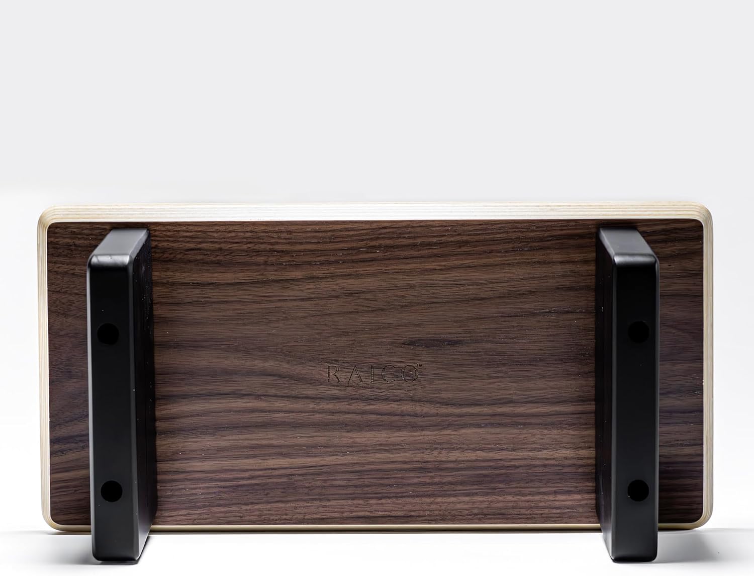 Raico Desk Cockpit Shelf Monitor Stand System Dual Screen Setup Wood Large Desk Accessory Organizer Unit (Walnut, Small | 18.8 Inches)