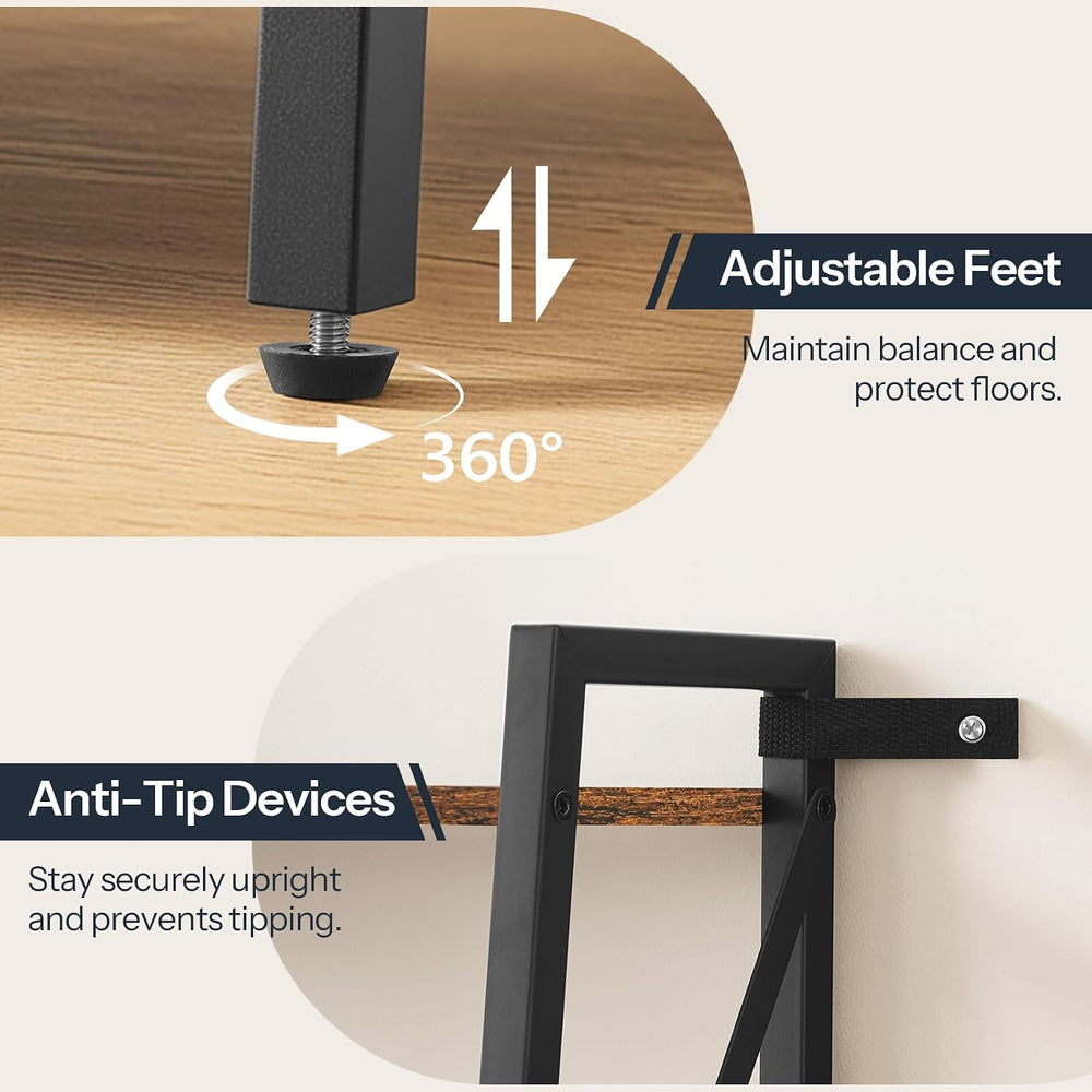 HOOBRO Ladder Shelf, 4-Tier Bookshelf, Corner Bookcase, Freestanding Storage ...