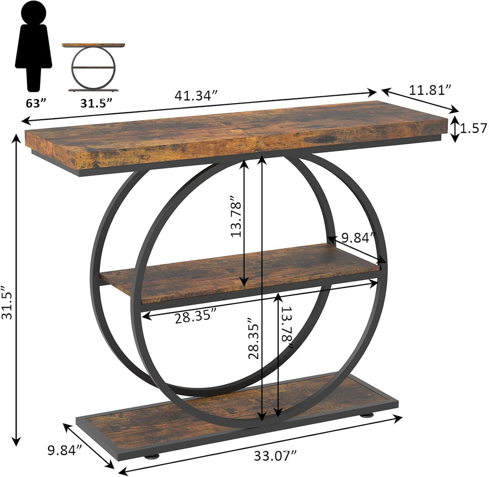Arbuxzuy 41.3 Entryway Table Wood Console Table Sofa Table for Living Room | ...