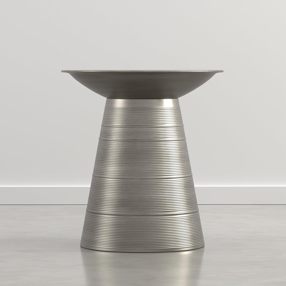 SIMPLIHOME Sheridan Metal Table - 18 inch Wide Solid Metal Round Side Table i...