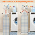 Ironing Board Holder Wall Mount, Laundry Room Organization Storage, White, T&V Shaped Space Saving Ironing Board Hanger for Laundry Room Decor and Accessories