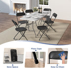 60 Pack Black Folding Chairs, Plastic Folding Chairs Outdoor Indoor, 350lb Capacity,Portable Event Chair, Lightweight Folding Chair,for Events Office Wedding Party Rental Picnic Patio