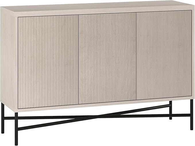 Henn&Hart 48" Wide Rectangular Buffet Table in Alder White