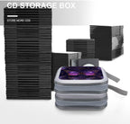 Butterfly Purple CD DVD Case Holder, 40 Disc Storage Wallet with Exclusive Printed Design, Zipper Closure And Handle for Music Movies Games Travel Car