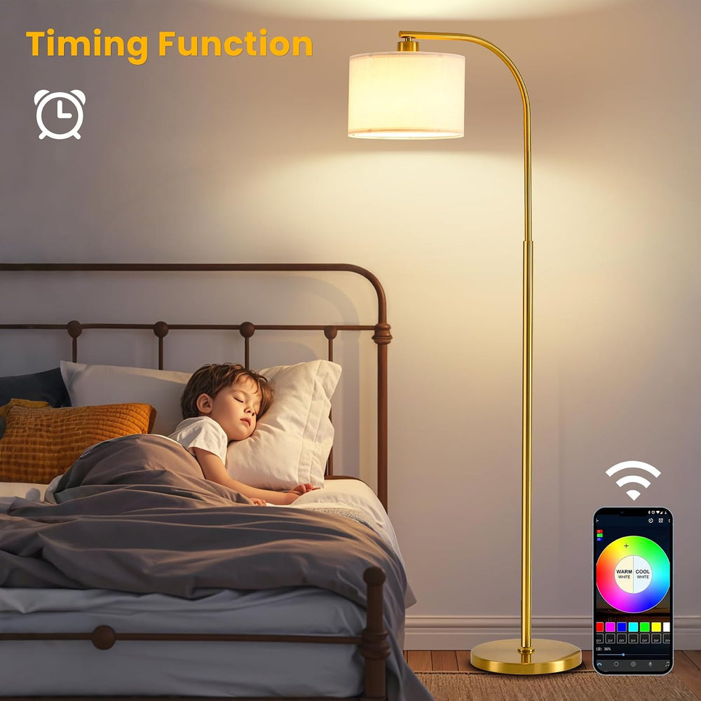 Floor Lamp for Living Room with Remote,Dimmable Tall Standing Lamps,Modern Fl...