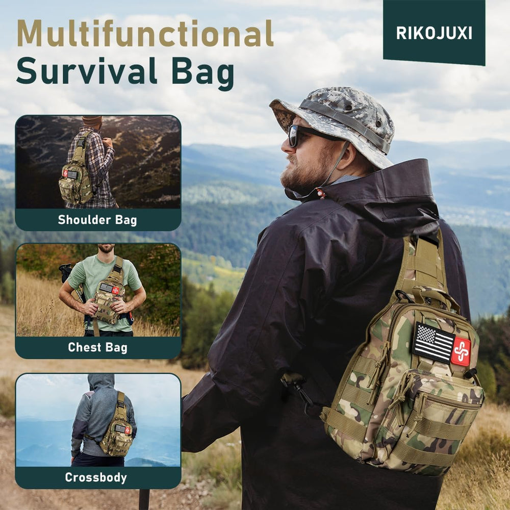 Survival Kit, 262Pcs Survival Gear and Supplies with First Aid Kit Pouch and ...