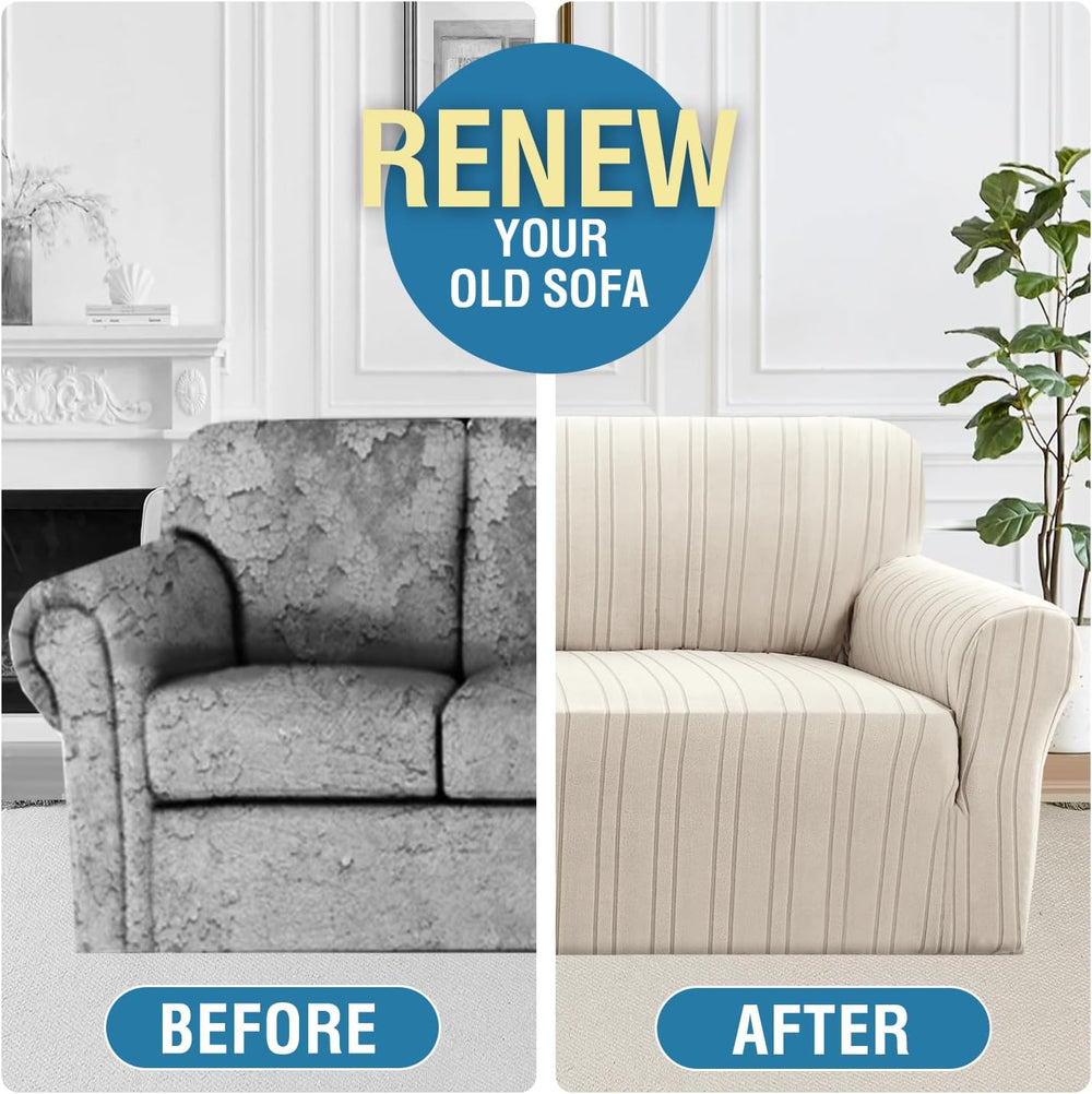 H.VERSAILTEX High Stretch Chair Covers 1-Piece Couch Cover Non Slip Sofa Cove...