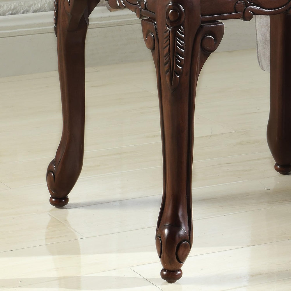 Traditional Dark Cherry Wood End Table for Living Room, Vintage Wooden Side T...
