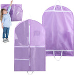 Hanging Dance Garment Bag, 40" Waterproof Hanging Garment Bag with 4 Pockets Kids Garmen-t Bags For Hangin-g Clothes for Dance Costumes,Sports,Theatre,Beauty Pageants(COLOR:Purple)