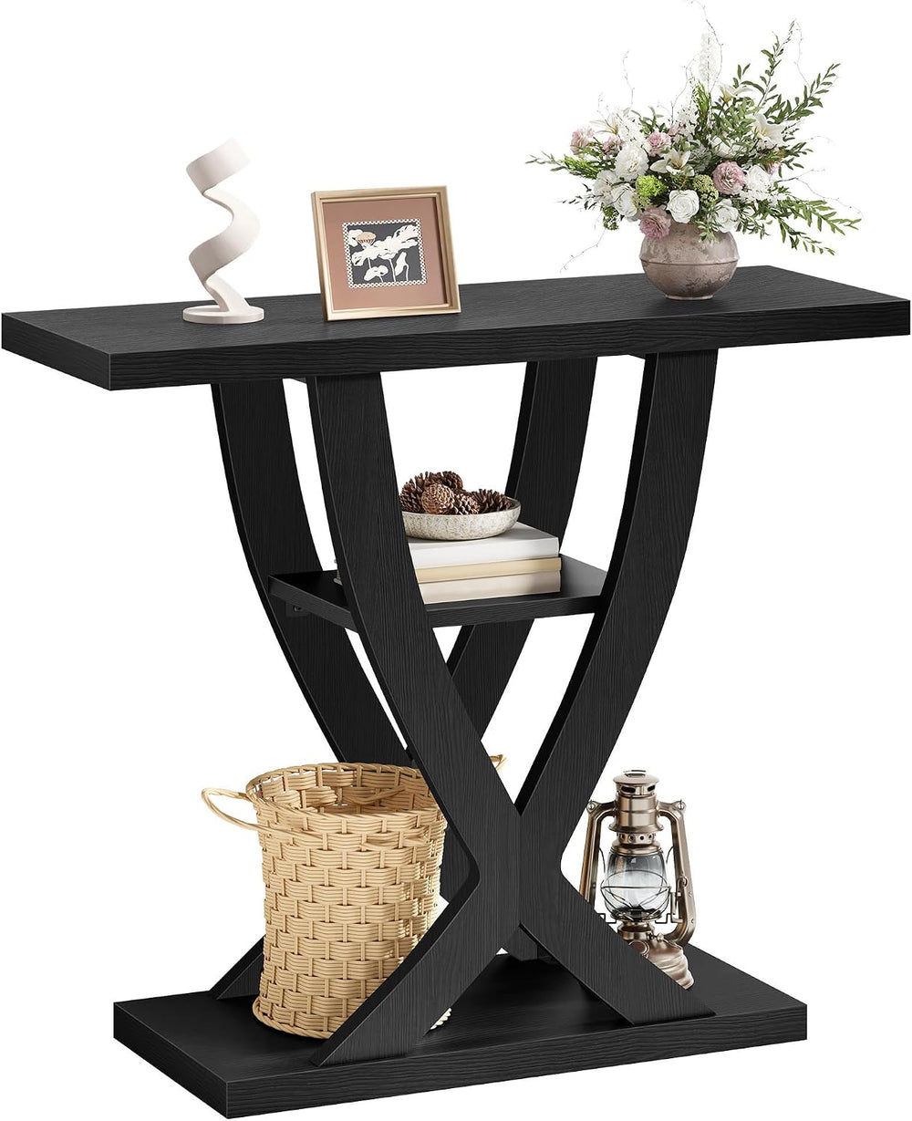 FAVOOSTY Entryway Table, 3 Tier Hallway Table, Console Tables for Living Room...