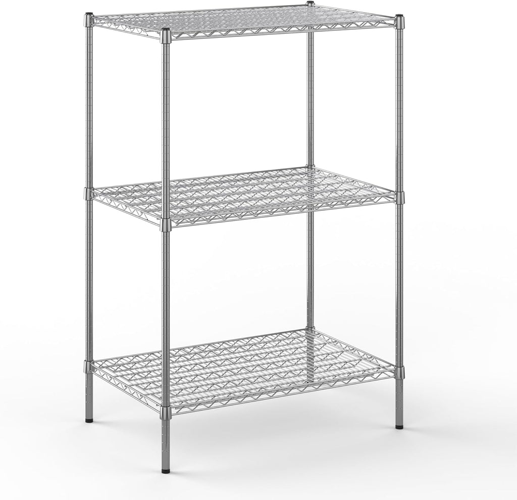 24" Deep x 36" Wide x 54" Height Wire Shelving Kit | 3-Tier | NSF Commercial Storage Rack Unit