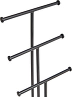 Amazon Basics Four-Tier Jewelry Tree Stand - Walnut/Black