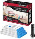 Vacuum Storage Bags with Portable Electric Pump,Vacuum Seal Bags for Clothing,Space Saver Bags,Vacuum Travel Bags for Luggage(Combo 8 Pack)