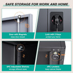 SISESOL Wide & Deep Metal Storage Cabinet with Lock & 5 Adjustable Shelves,72" Gray Garage Storage Cabinet with Locking Doors,Locking Metal Cabinets for Home,Office,Shop,Garage 72x36x18