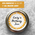 Canning Labels Dissolvable Stickers for Mason Jars and More (2" Round 200/roll) Canning Supplies Washes Off in Seconds Like Magic - Jar Labels Homemade Jam, Jelly, and More (Orange)
