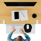 Desktop Keyboard Tray, Under Desk Pull Out, 26.77" X 11.81" Large Size Keyboard Tray with C-Clip Mount, Easy Installation, Computer Keyboard Stand, for Home Study and Office