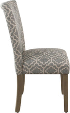 HomePop Parsons Classic Upholstered Accent Dining Chair, Pack of 2, Grey