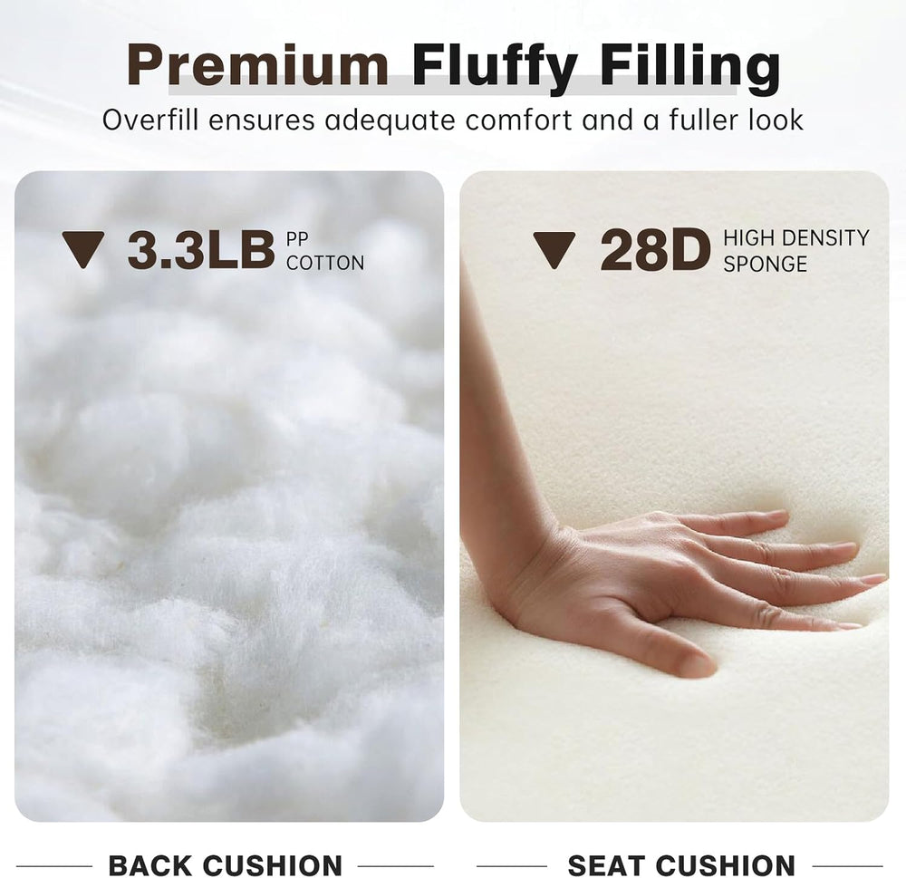 Belord Luxury 6" Thick Outdoor Cushion 5 Set - 24 x24 Inch 28D Sponge Fi...