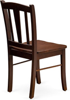East West Furniture ESDL3-MAH-W 3 Piece Dinette Set for Small Spaces Contains a Round Dining Table with Pedestal and 2 Dining Room Chairs, 30x30 Inch, Mahogany