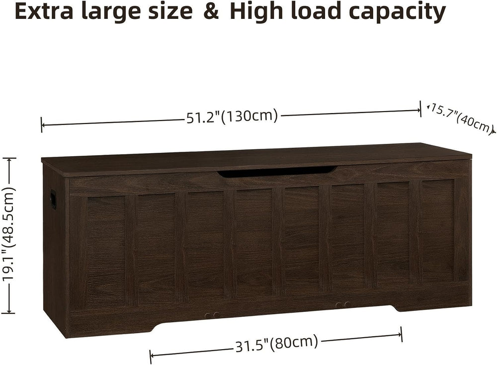 VANKILEY 51.2" Storage Chest Extra Large,Wooden Storage Bench,Espresso |...