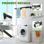 Wall Mounted Drying Rack, 43 Inches Wall Laundry Drying Rack Collapsible Indoor Clothes Drying Rack for Hanging Clothes