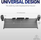 VIVO Small Clamp-on Computer Keyboard and Mouse Under Desk Slider Tray, 20 x 11 inch Pull Out Platform Drawer, Light Wood, MOUNT-KB05ES-A